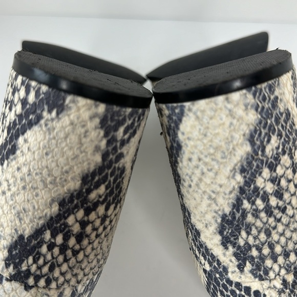 Steve Madden Jillian Leather Snakeskin Heeled Ankle Boots Size 8 - Picture 11 of 12